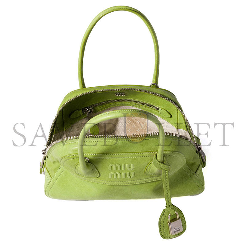 MIU MIU VIVANT NAPPA SOFT LEATHER HANDBAG 5BB200 (28*17*9.5cm) MIU MIU VIVANT NAPPA SOFT LEATHER HANDBAG 5BB200 (28*17*9.5cm)